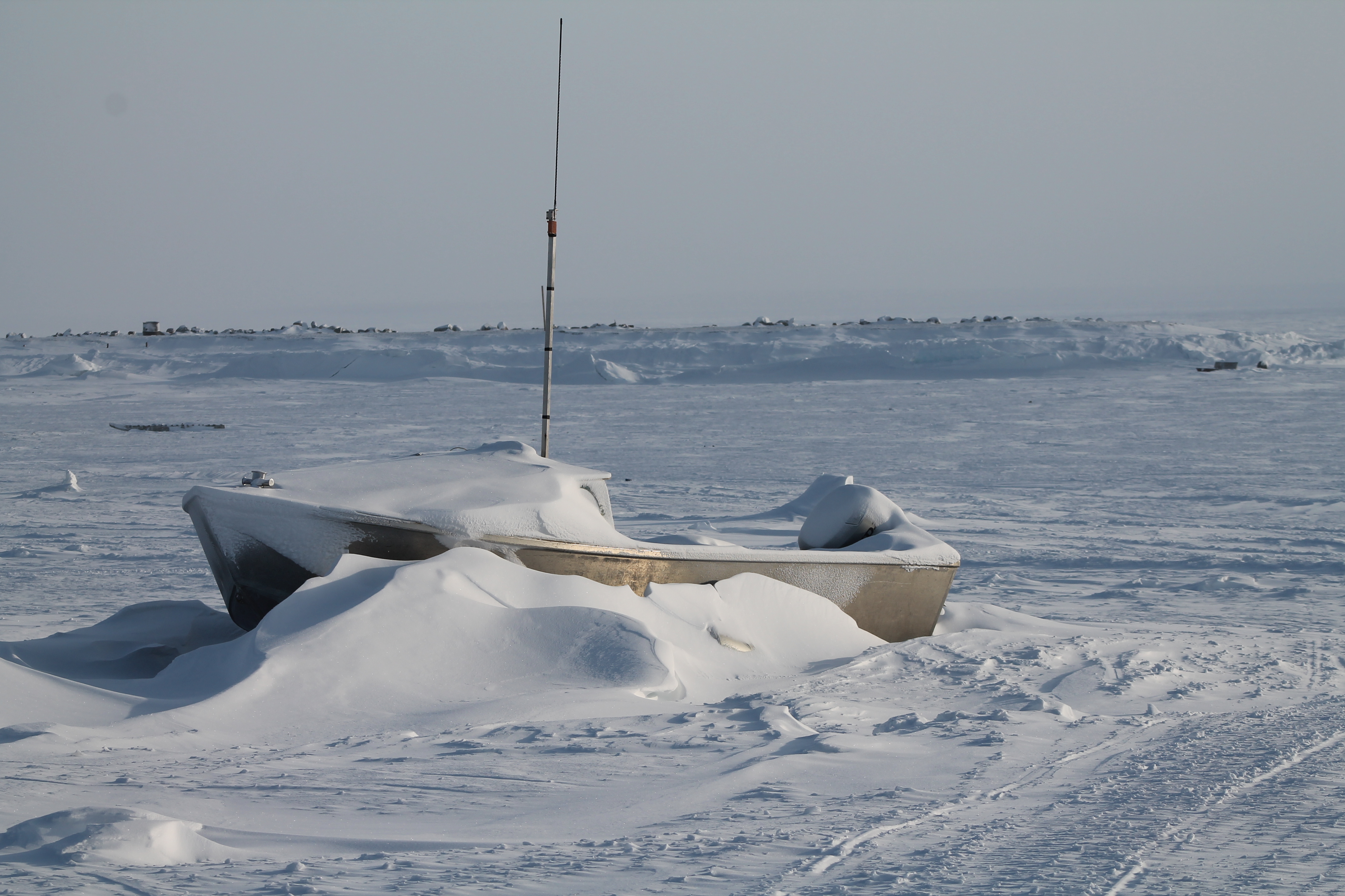 boat in winter