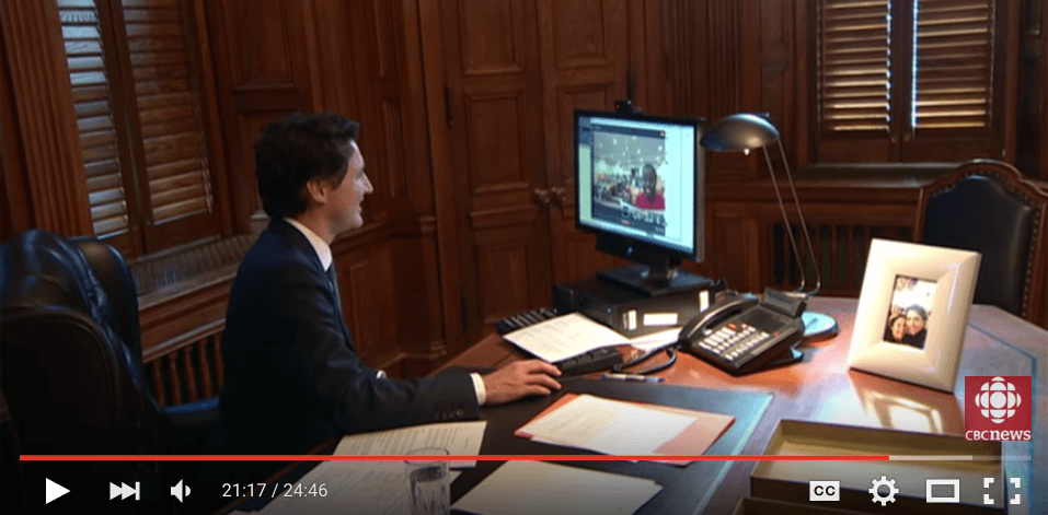 Trudeau invites Tusarvik school to a Google Hangout