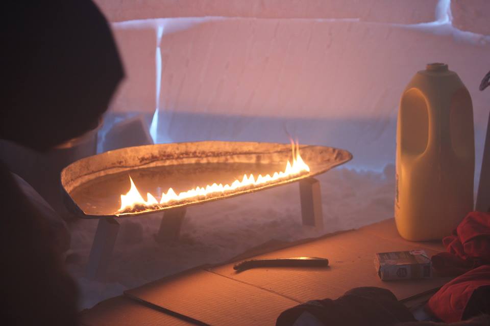 Inside igloo